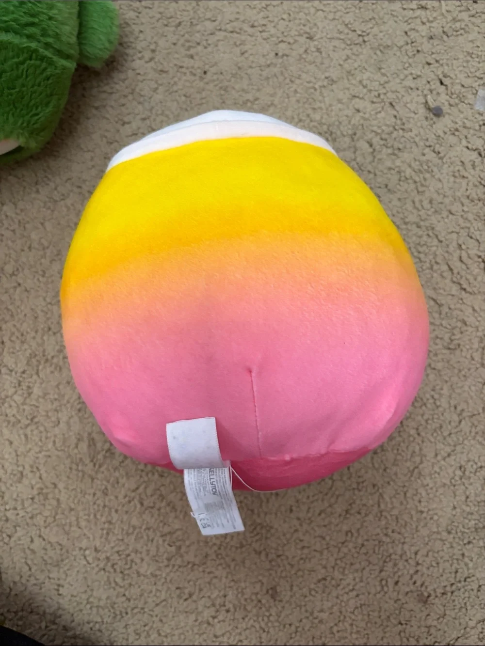 Squishmallows Yellow to Pink Heart Bubble Tea Plush Pillow